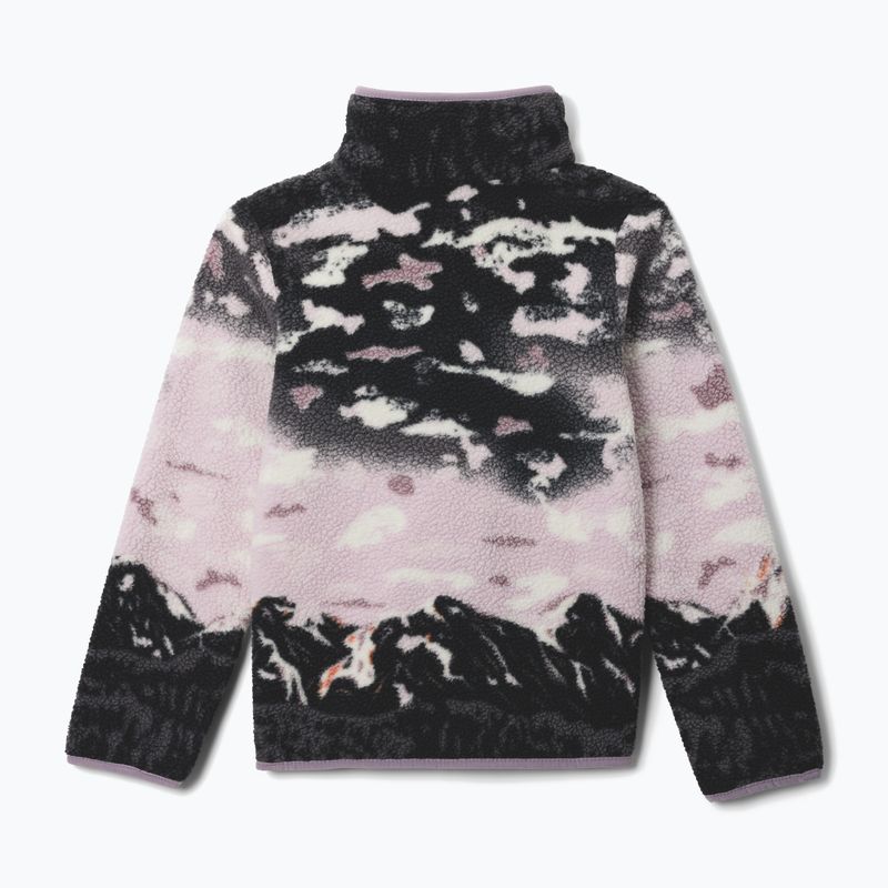 Pile per bambini Columbia Helvetia II Printed Half Snap Fleece shale purple sisters/lavender pearl 2