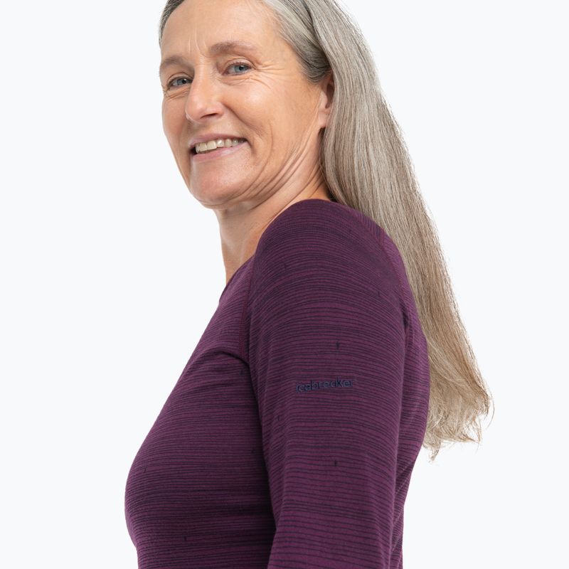 Maglia termica da donna icebreaker 200 Oasis Crewe Ski Tracks nightshad/ midnightnav/aop 3