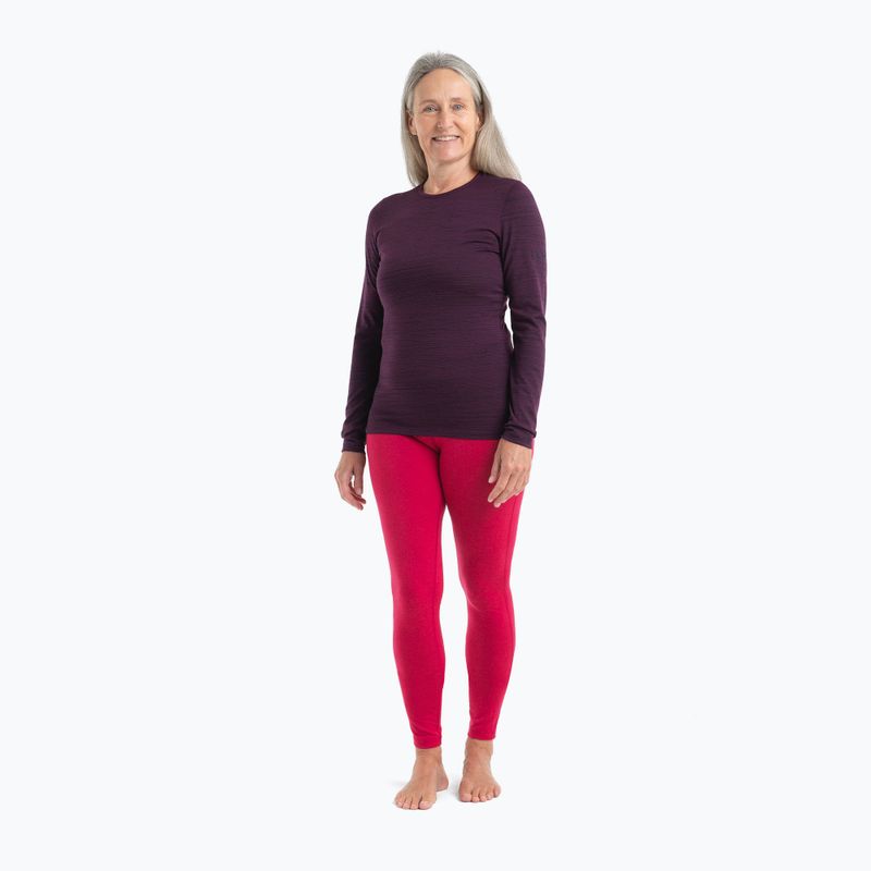 Maglia termica da donna icebreaker 200 Oasis Crewe Ski Tracks nightshad/ midnightnav/aop 4