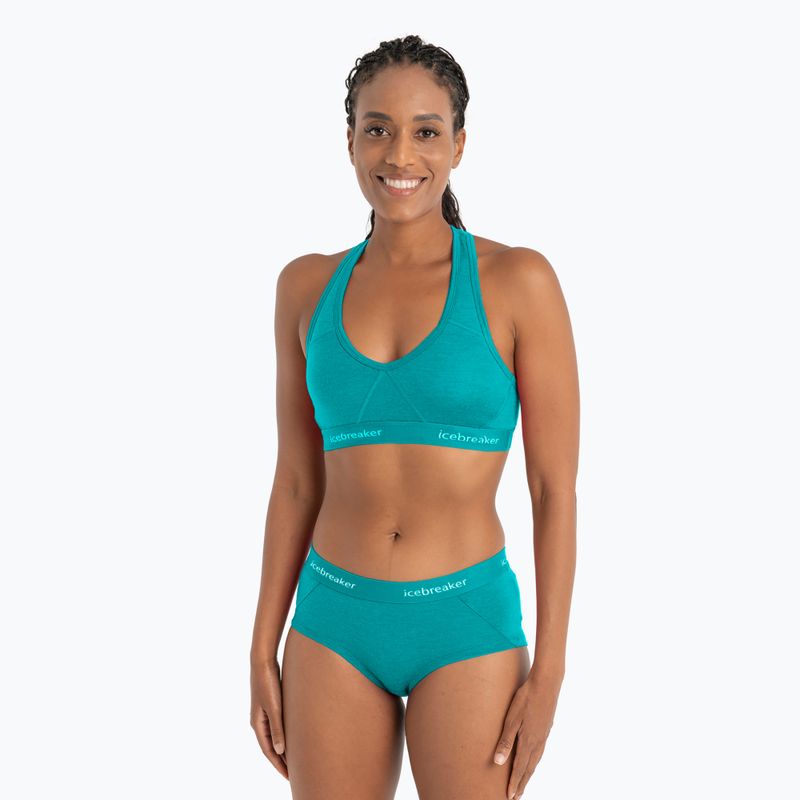 Reggiseno termico Icebreaker Sprite Racerback flex verde 2