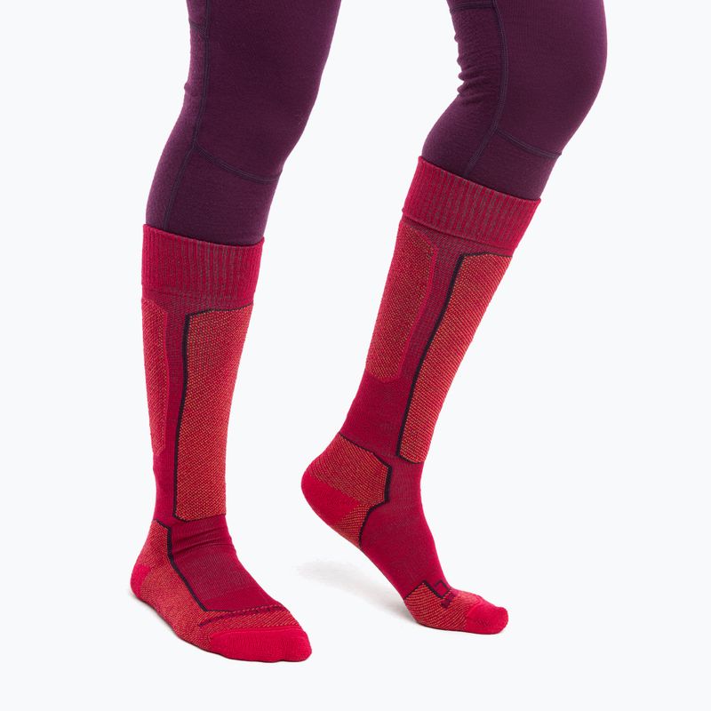 Icebreaker Ski+ Light OTC calze da sci da donna electrnpnk/arth/nightshad 2