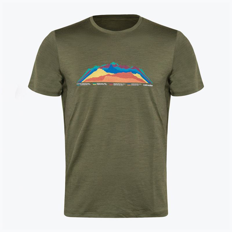 Icebreaker Tech Lite II 7 Mountain Tops Uomo Camicia da trekking loden 6