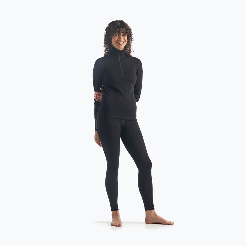 Felpa termica da donna icebreaker 260 Tech LS Half Zip nera 2