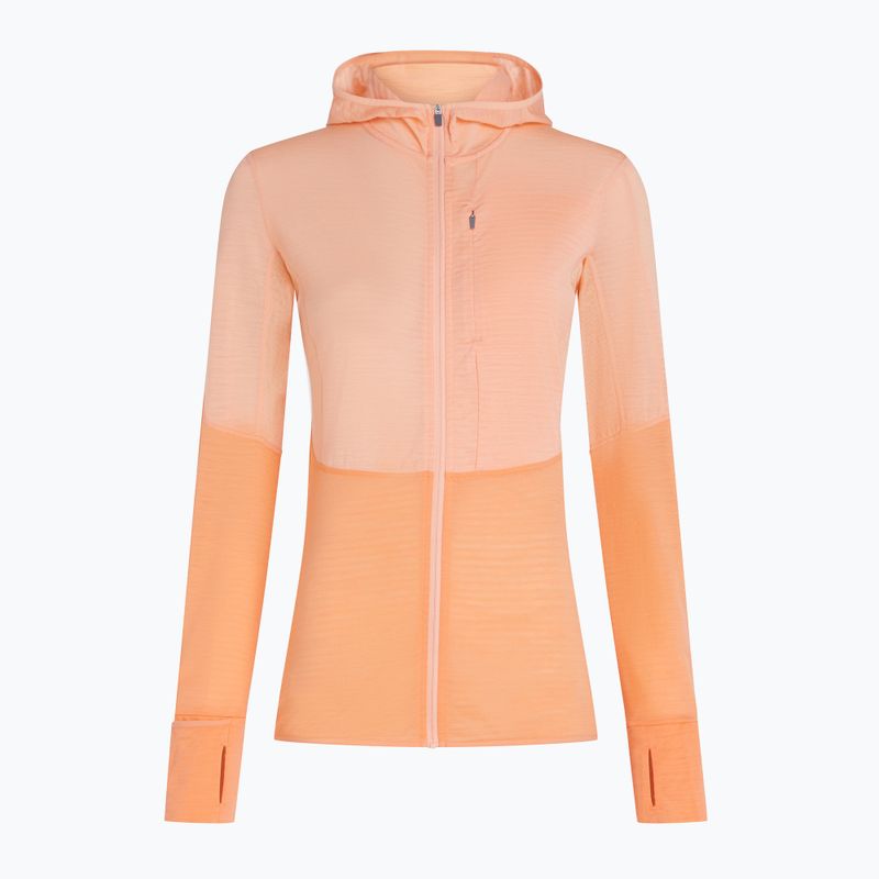 Icebreaker felpa trekking donna Merino 200 Realfleece Descender Zip Hoodie sunstone/feldspar 12