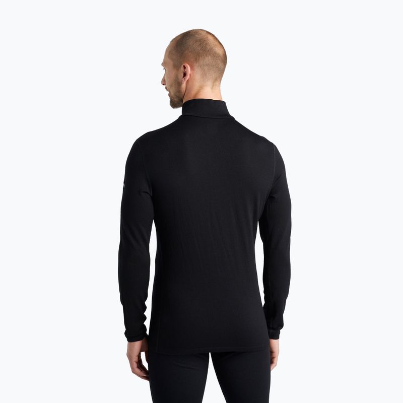 Felpa termica da uomo icebreaker 260 Tech LS Half Zip nera 3