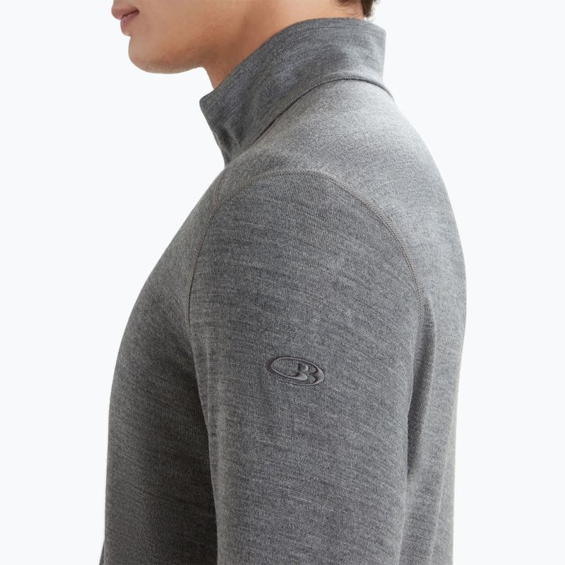 Felpa termica da uomo icebreaker 260 Tech LS Half Zip gritstone heather 5
