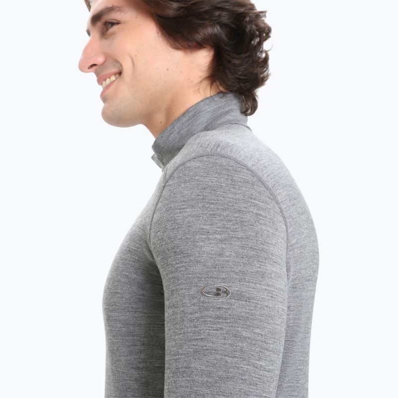Felpa termica da uomo icebreaker Merino 200 Oasis Half Zip gritstone heather 5