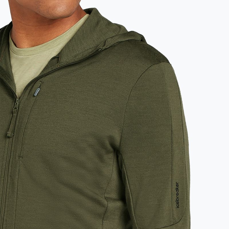 Felpa con cappuccio Icebreaker Merino 260 Quantum IV Zip Uomo loden 6