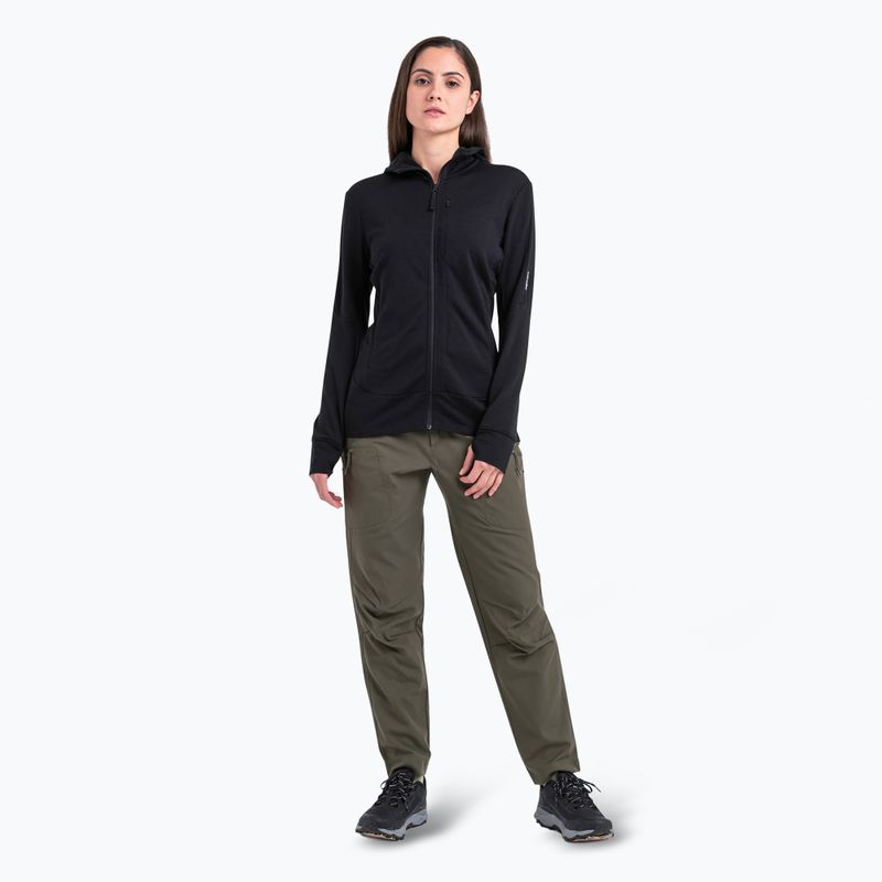 Icebreaker giacca trekking donna Merino 260 Quantum IV Zip Hoodie nero 2