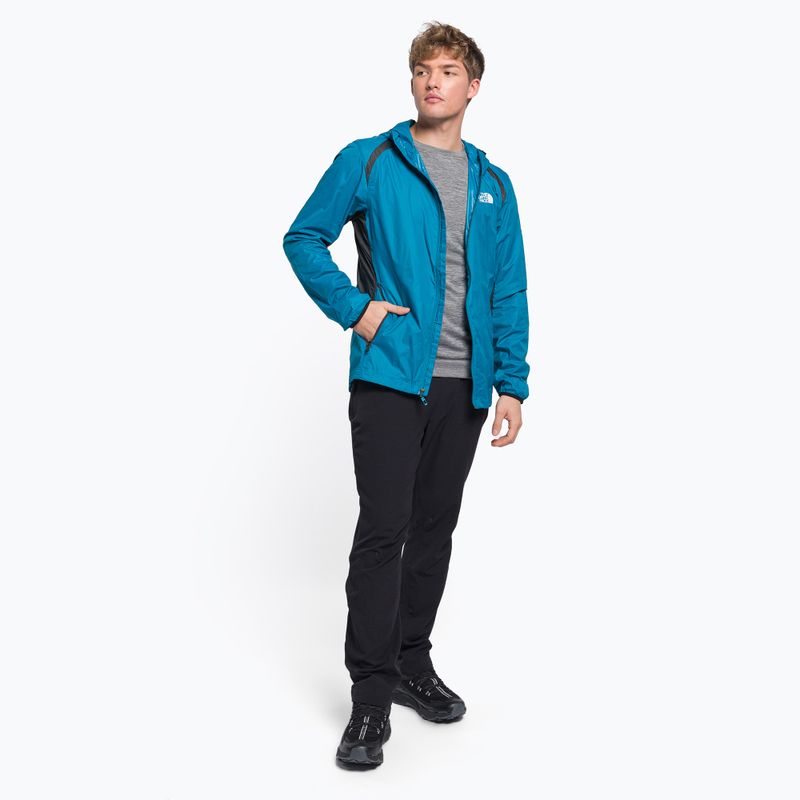 Giacca softshell da uomo The North Face AO Wind FZ blu banff/grigio asfalto 2