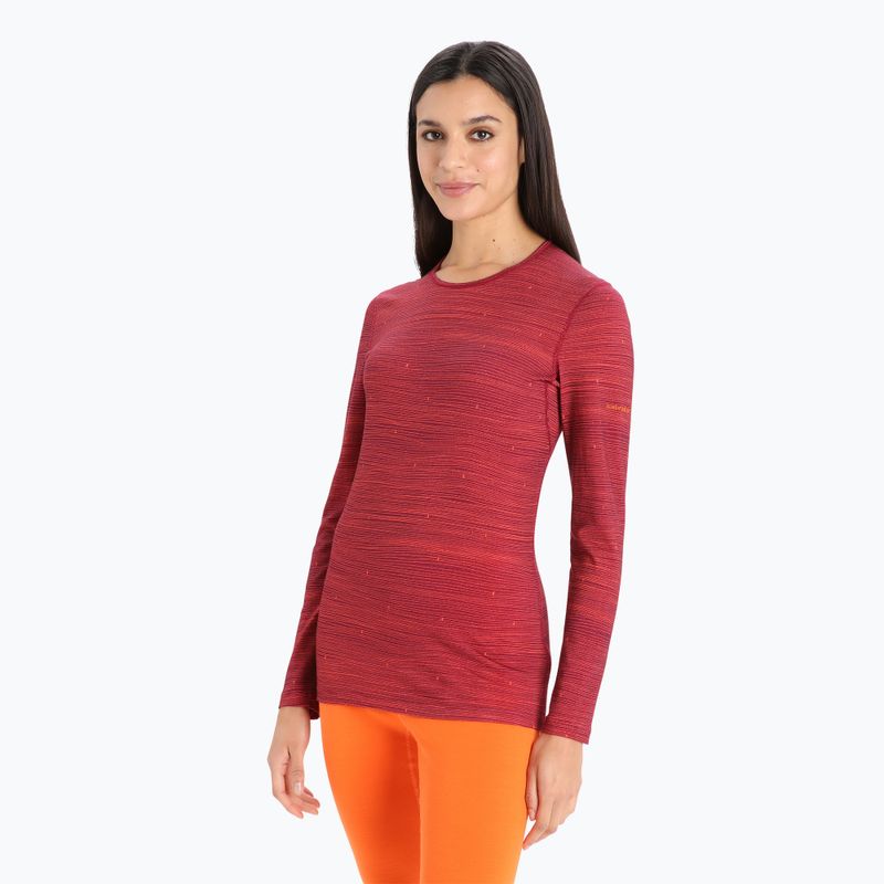Maglia termica da donna icebreaker 200 Oasis Crewe cherry/flash/aop
