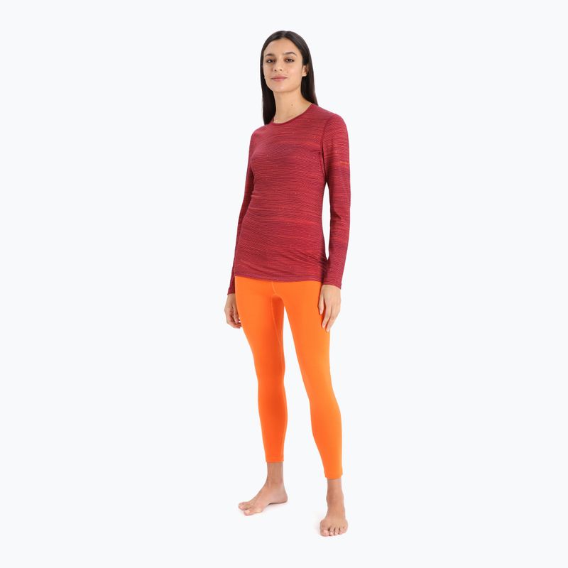 Maglia termica da donna icebreaker 200 Oasis Crewe cherry/flash/aop 2