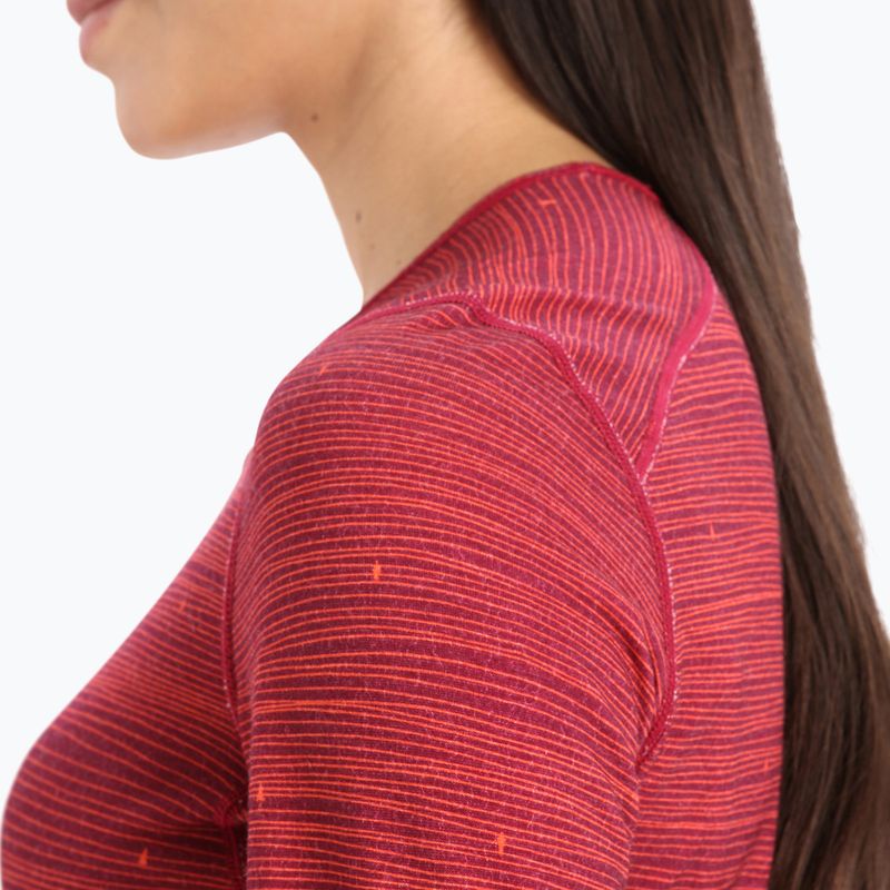 Maglia termica da donna icebreaker 200 Oasis Crewe cherry/flash/aop 4