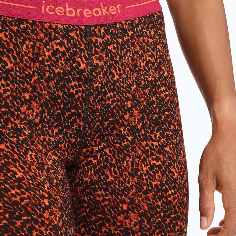 Pantaloni termici donna icebreaker 200 Oasis Lichen nero/ciliegia/flash/aop 4