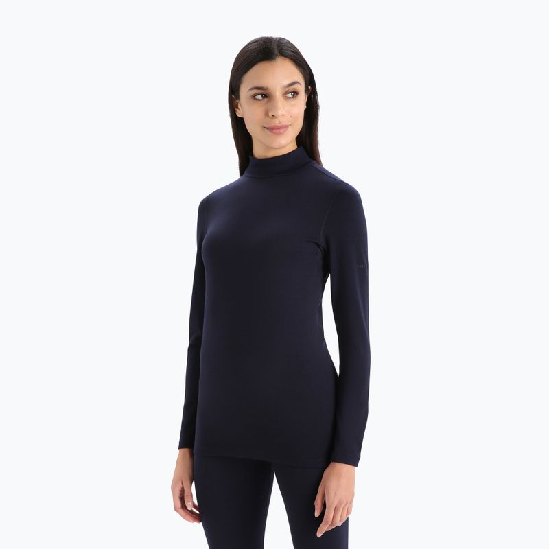 Donna Icebreaker 260 Tech Turtleneck midnight navy thermal longsleeve