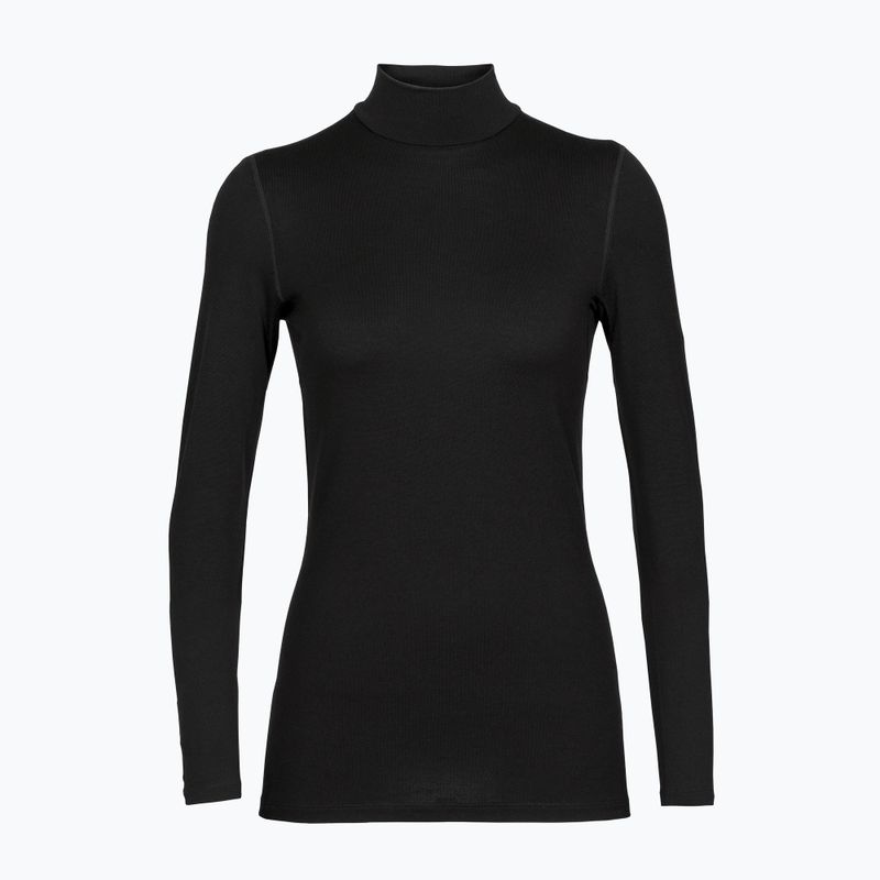 Donna Icebreaker 260 Tech Turtleneck termico a maniche lunghe nero 6