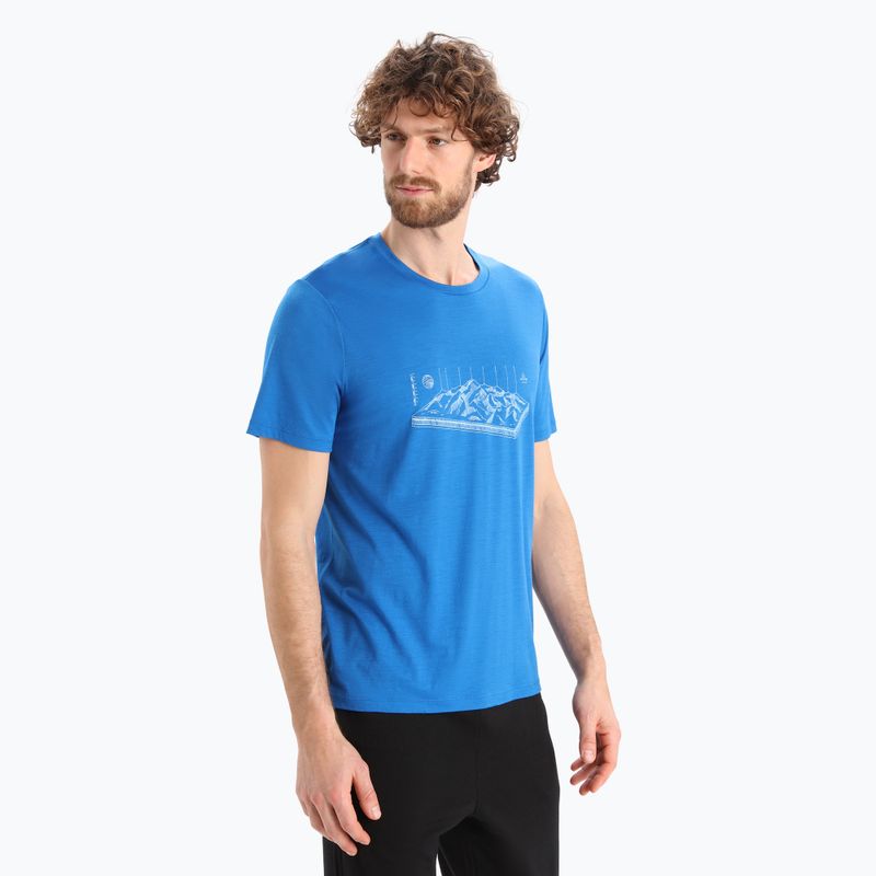 Camicia da trekking Icebreaker Tech Lite II Alps 3D uomo in lazurite