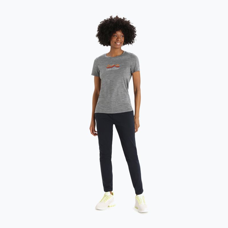 Icebreaker Tech Lite II Mountain Geology maglia da trekking da donna gritstone heather 3