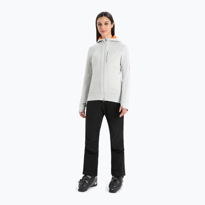 Icebreaker giacca trekking donna Quantum III Zip Hood ether/flash 2