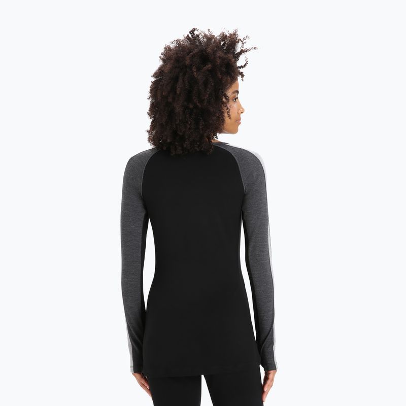 Maglia termica da donna icebreaker ZoneKnit 260 jet hthr/black/metro hthr/cb 3