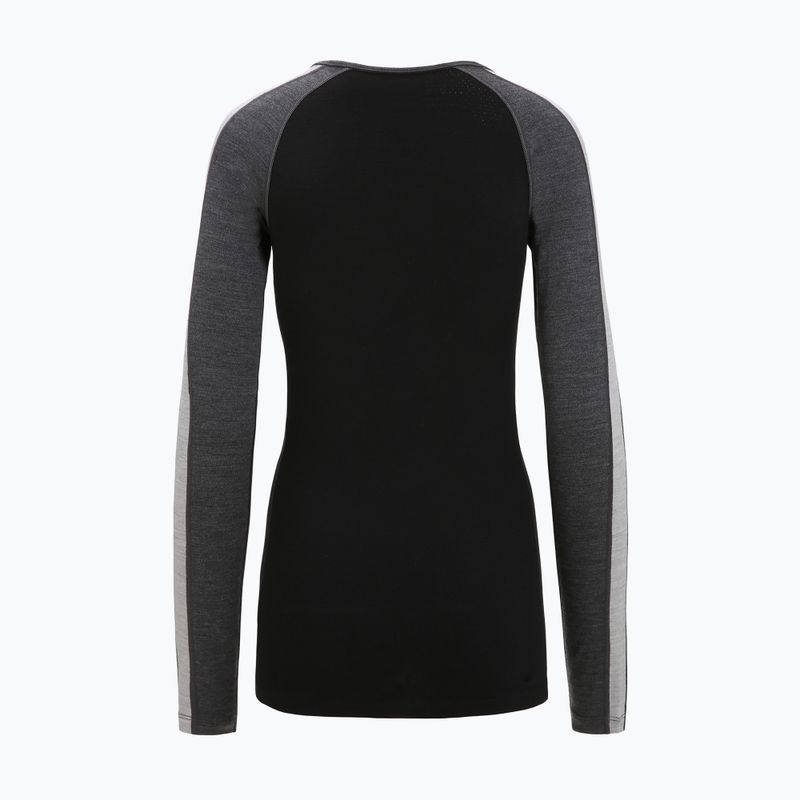 Maglia termica da donna icebreaker ZoneKnit 260 jet hthr/black/metro hthr/cb 9