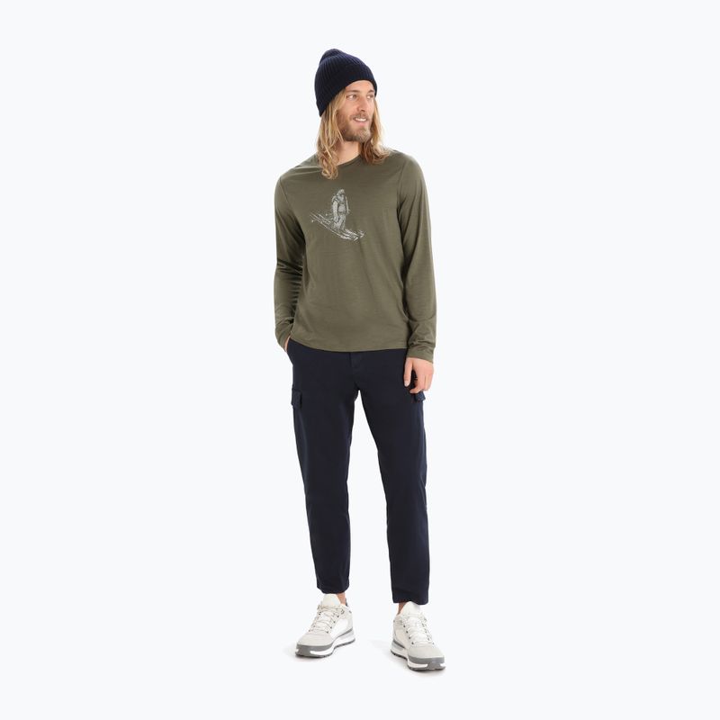 Uomo Icebreaker Tech Lite II Sci Yeti loden trekking longsleeve 3