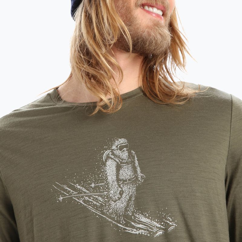 Uomo Icebreaker Tech Lite II Sci Yeti loden trekking longsleeve 4