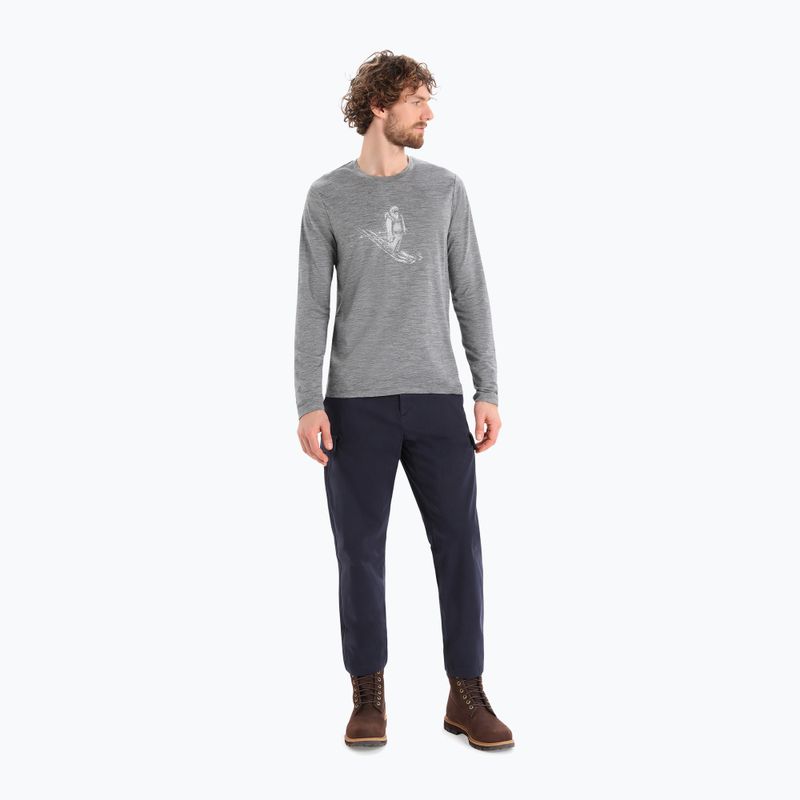 Uomo Icebreaker Tech Lite II Skiing Yeti gritstone heather trekking longsleeve 3