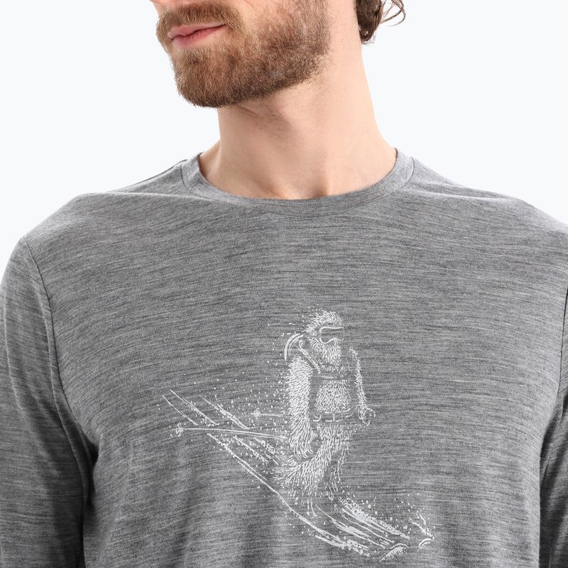 Uomo Icebreaker Tech Lite II Skiing Yeti gritstone heather trekking longsleeve 4