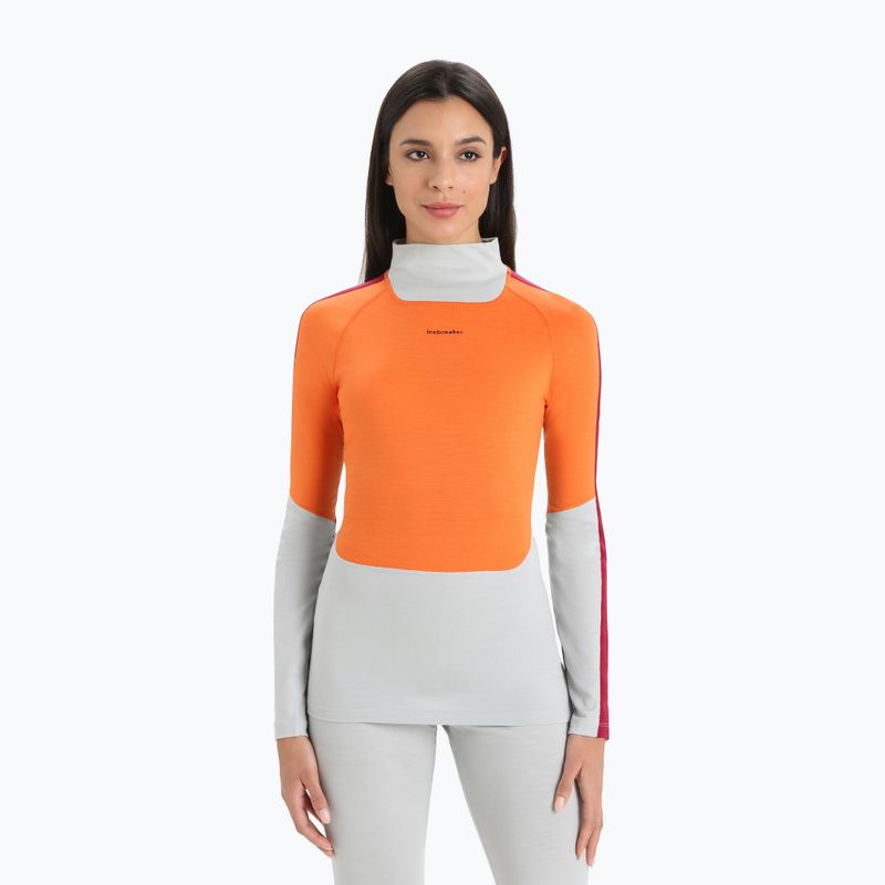 Icebreaker donna manica lunga termica 200 Oasis Sonebula collo alto ether/flash/cherry/cb