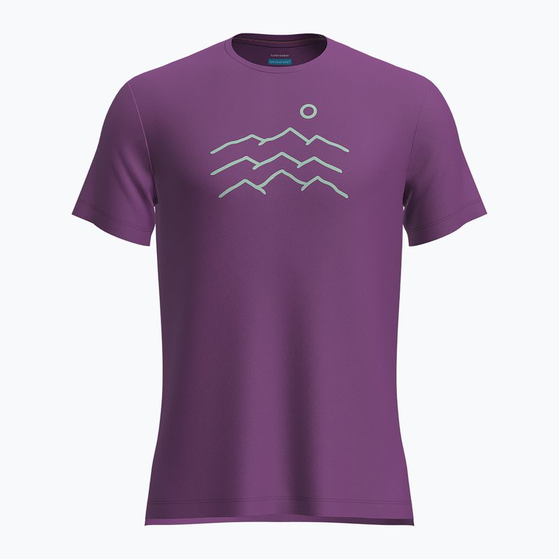 Icebreaker Merino 125 Cool-Lite Sphere Tee Across The Peaks Uomo - Camicia da trekking passionale