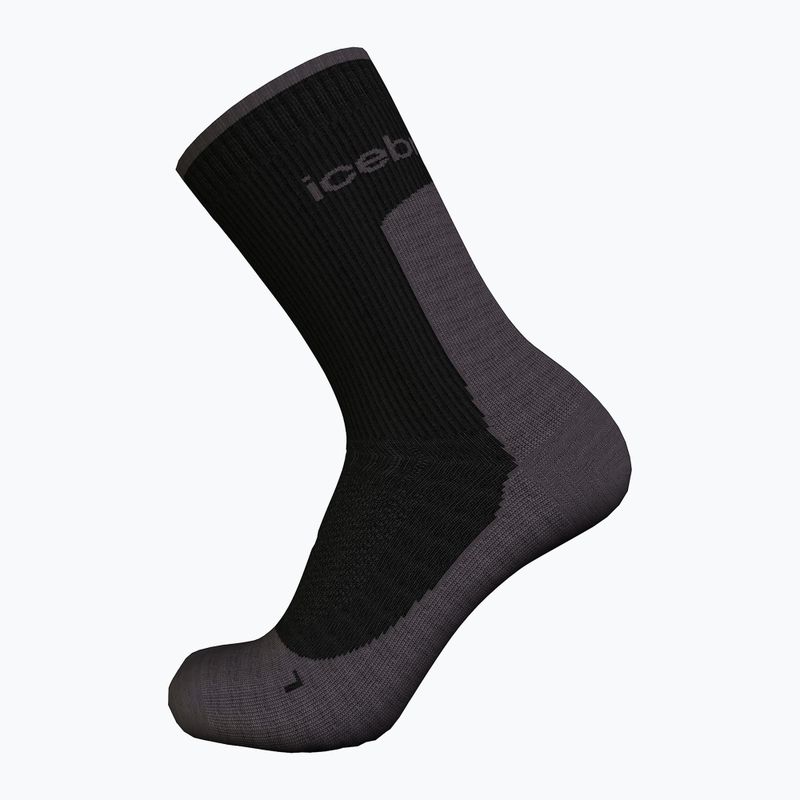 Calze da trekking Icebreaker da uomo Merino Hike+ Light Crew nero/ossidiana 3