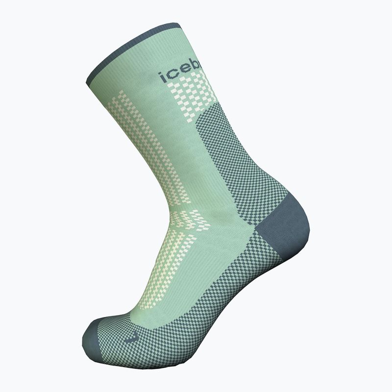 Calze da trekking Icebreaker da uomo Merino Hike+ Ultralight Crew menta/blu cenere 3
