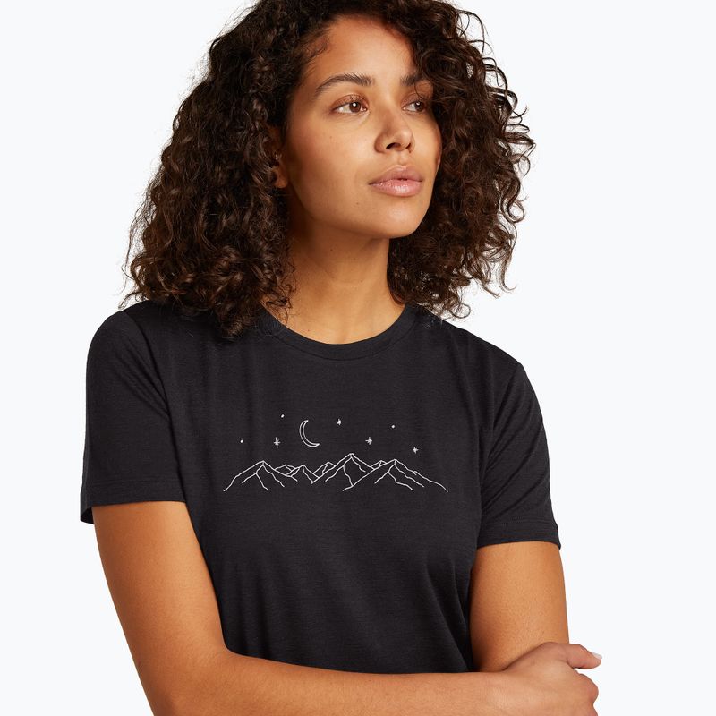 Maglia da trekking da donna icebreaker Merino 150 Tech Lite SS Tee Sparkling Stars black 4