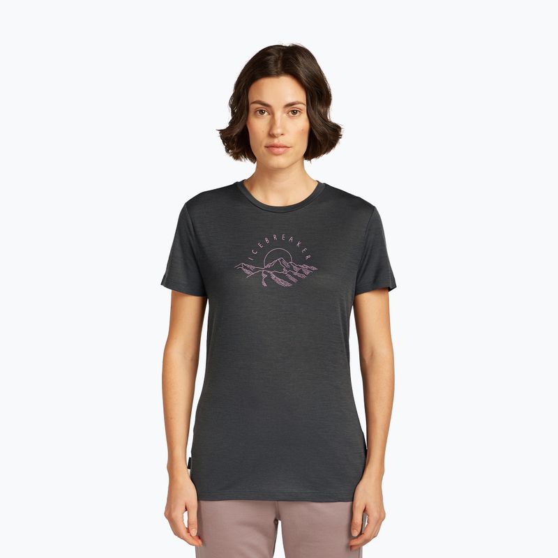 Maglietta da donna icebreaker Merinor 150 Tech Lite Sunrise Summit obsidian