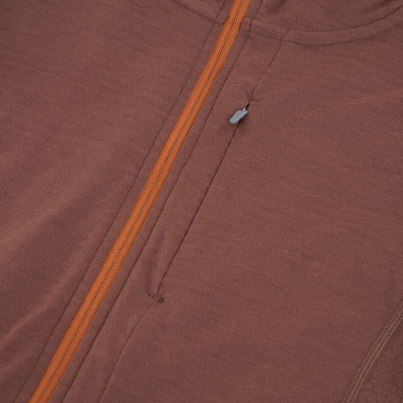 Icebreaker felpa trekking donna Merino 200 Realfleece Descender Zip Hoodie argilla polverosa 3