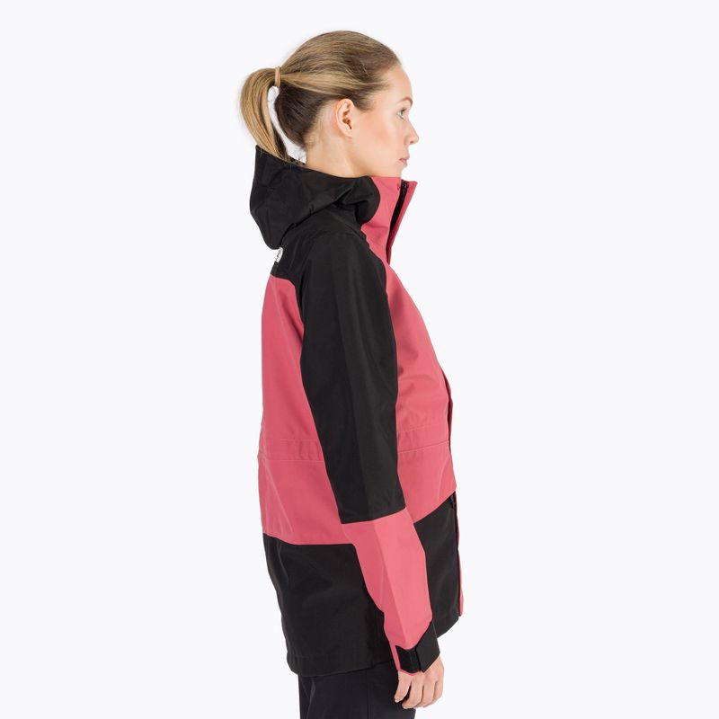 Giacca antipioggia donna The North Face Dryzzle All Weather Futurelight rosa ardesia/nero 2