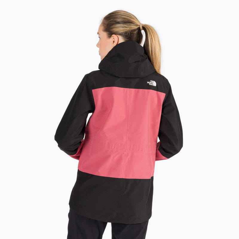 Giacca antipioggia donna The North Face Dryzzle All Weather Futurelight rosa ardesia/nero 3