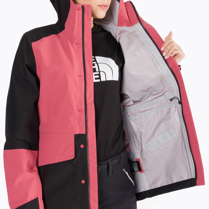 Giacca antipioggia donna The North Face Dryzzle All Weather Futurelight rosa ardesia/nero 8