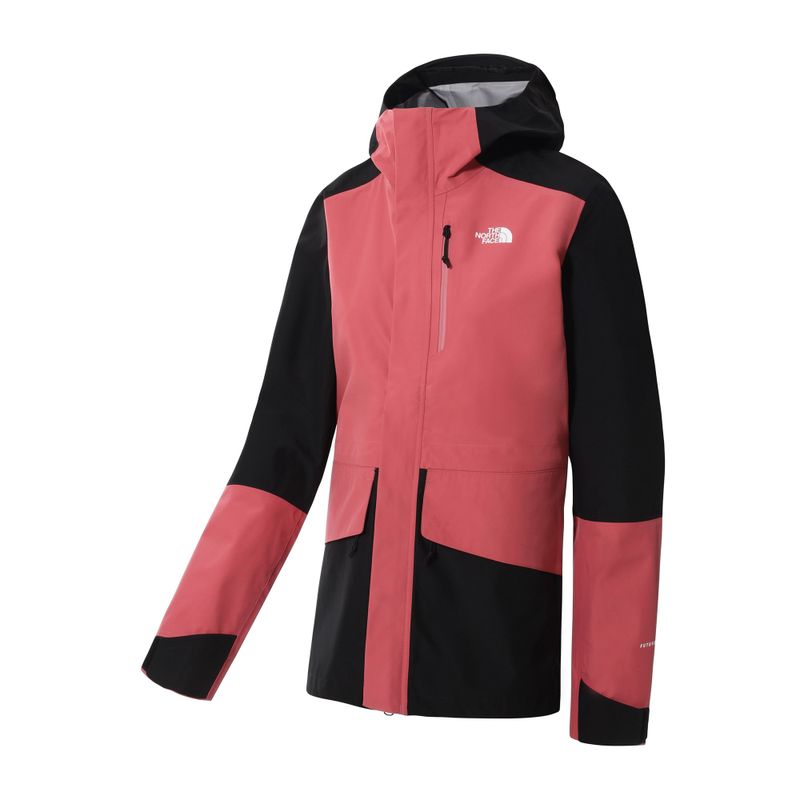 Giacca antipioggia donna The North Face Dryzzle All Weather Futurelight rosa ardesia/nero 10