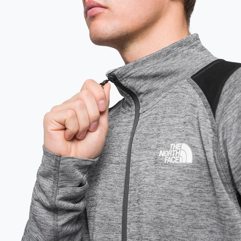 Felpa trekking uomo The North Face AO Midlayer FZ grigio asfalto lghthtr/nero 5