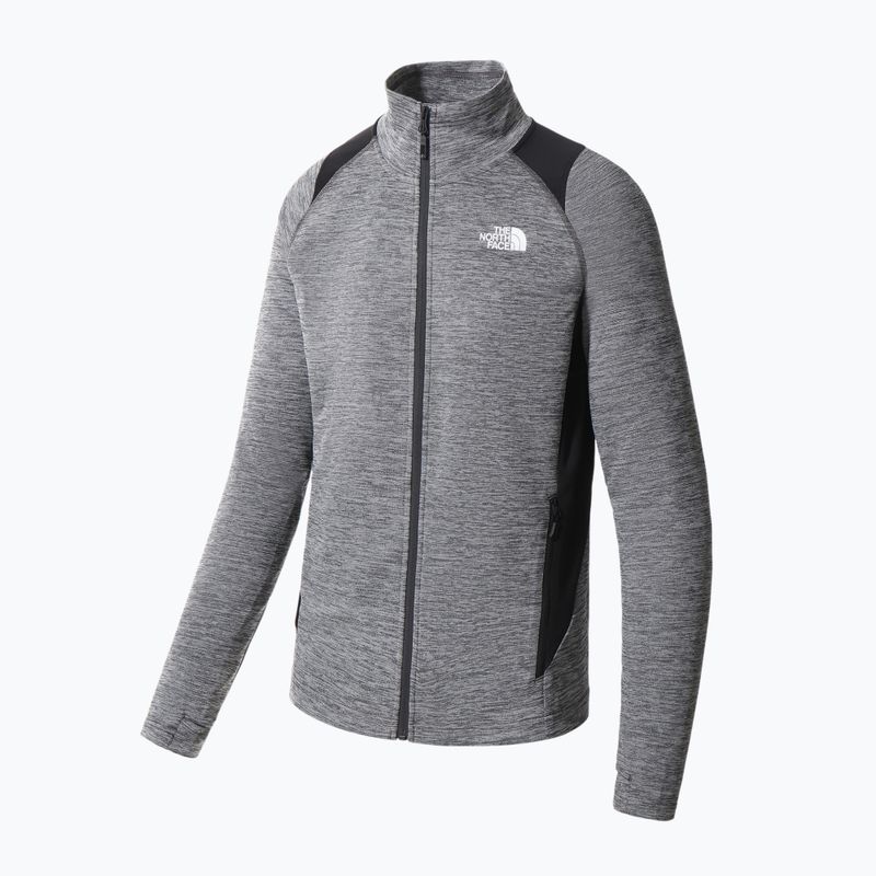 Felpa trekking uomo The North Face AO Midlayer FZ grigio asfalto lghthtr/nero 9