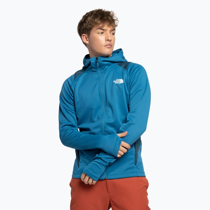 Felpa trekking uomo The North Face AO Midlayer FZ con cappuccio blu banff/blu monterey