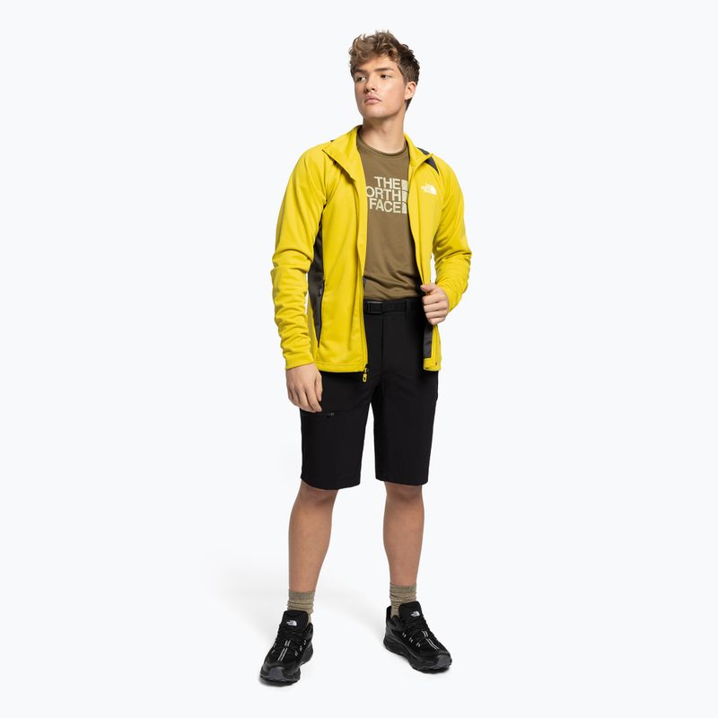 Felpa trekking da uomo The North Face AO Midlayer FZ giallo acido/grigio asfalto 2