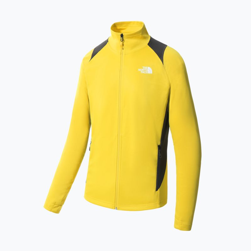 Felpa trekking da uomo The North Face AO Midlayer FZ giallo acido/grigio asfalto 9