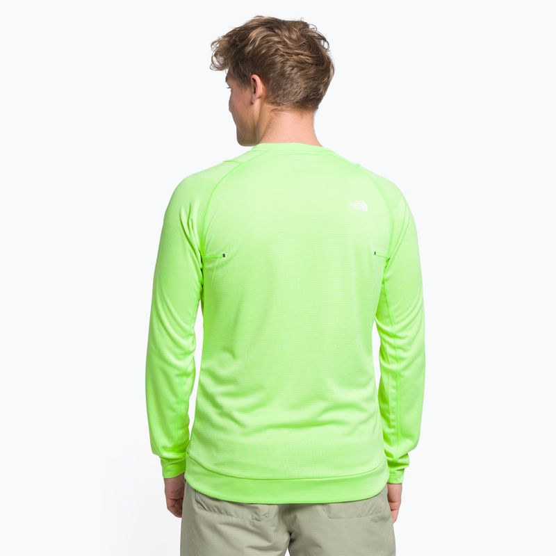 Felpa trekking da uomo The North Face AO Light safety green whiteheather 4