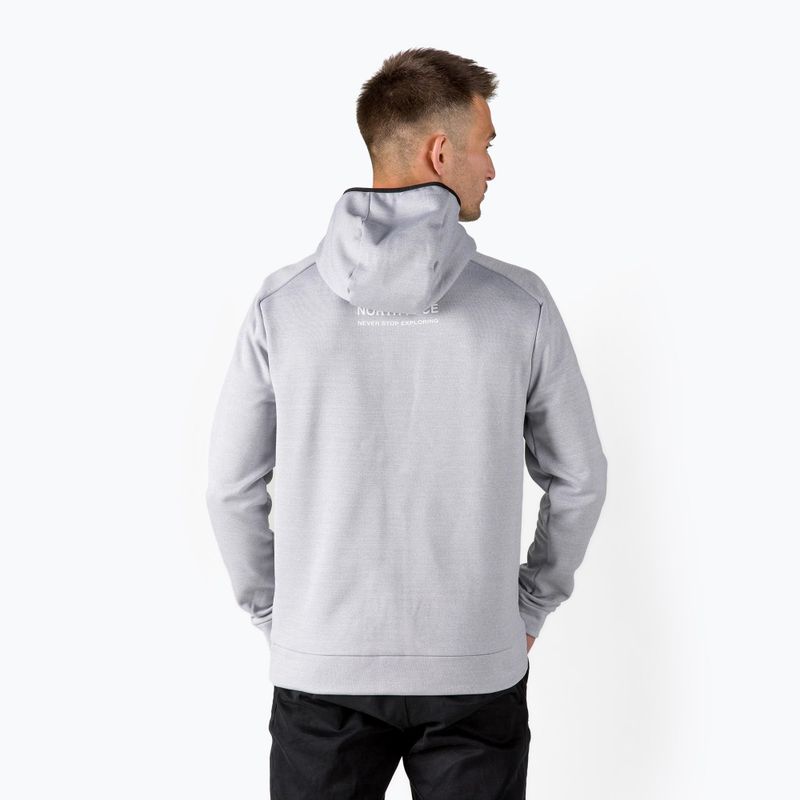 Felpa trekking da uomo The North Face MA FZ grigio chiaro hthr/nero 3