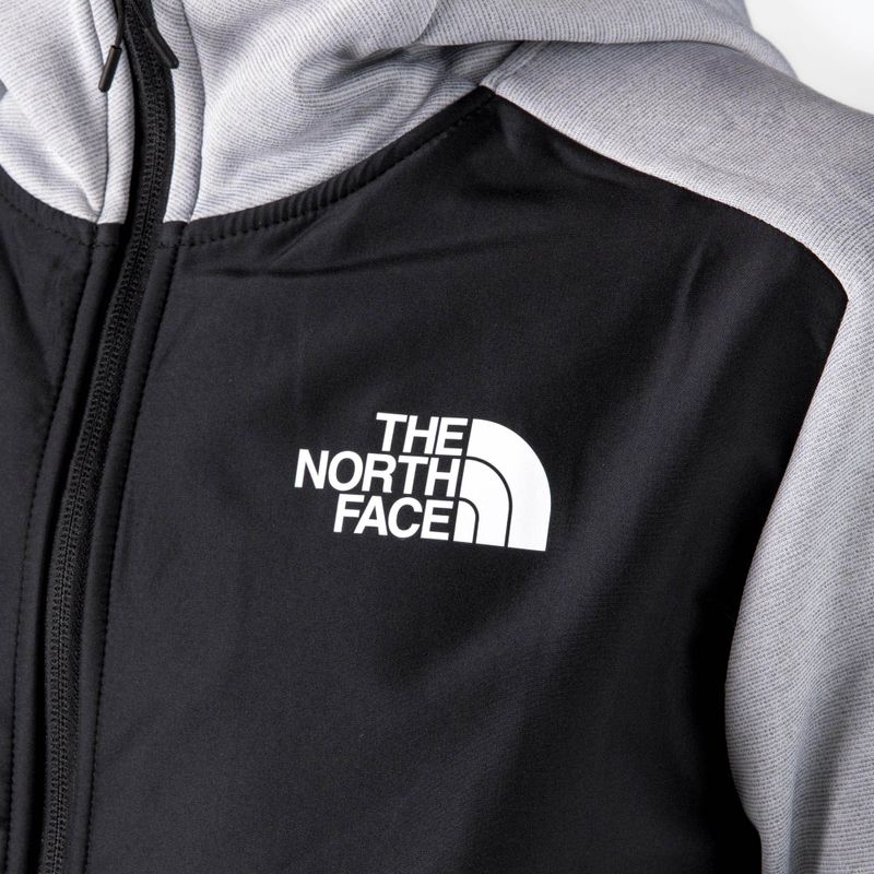 Felpa trekking da uomo The North Face MA FZ grigio chiaro hthr/nero 4