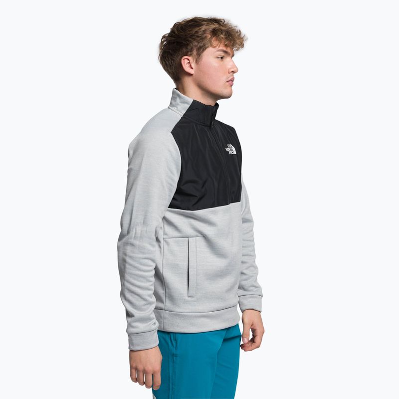 Felpa trekking da uomo The North Face MA 1/4 grigio chiaro hthr/nero 3
