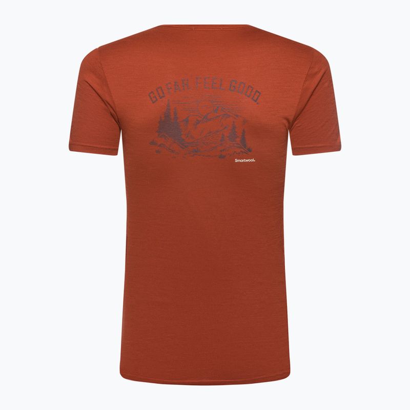 Maglietta Smartwool Wilderness Summit Graphic Tee marrone SW016673J33 trekking uomo 5